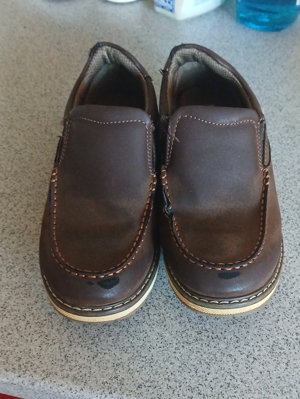 Classic Brown Slip-On Little Boys Size  1 Casual Loafers